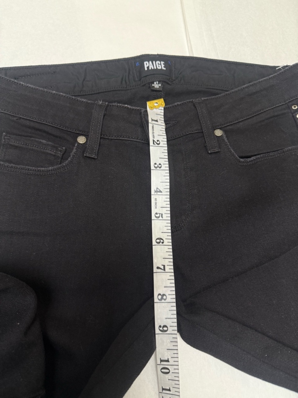 ⚫️PAIGE Black vintage studded ankle zip jeans. ⚫️ - Picture 4 of 12